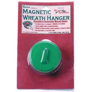 New Holiday Magnetic Wreath Hanger Holder Green Magnet Christmas