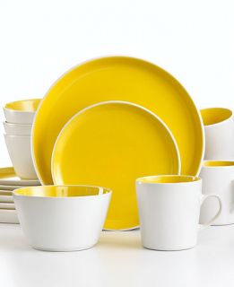 Oneida Dinnerware, Lemon Color Burst 16 Piece Set   Casual Dinnerware