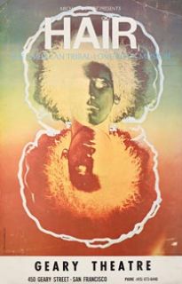 Hair Original 1968 Theater Poster Ultra Cool Ruspoli Rodriquez Psyche