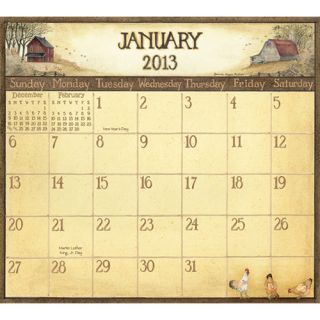 Country Path 2013 Magnetic Mount Wall Calendar