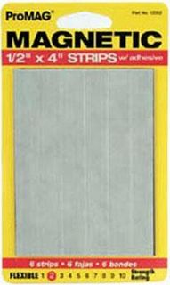 ProMag Adhesive 1 2x4 Magnet Magnetic Strips 6 Pkg