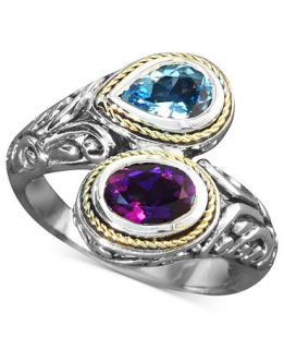 Balissima by Effy Collection Sterling Silver and 18k Gold Ring, Blue