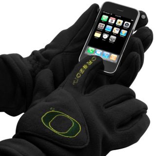 Oregon Ducks Tec Touch Fleece Gloves Black XS