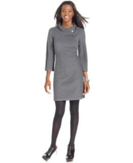 Style&co. Dress, Three Quarter Sleeve Ribbed Sweater Dress