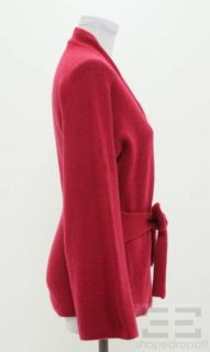 Malo Red Cashmere Belted Sweater Size 44