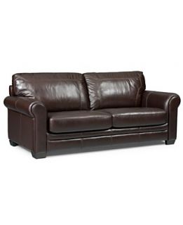 Crosby Leather Seating with Vinyl Sides & Back Sofa Bed, Full Sleeper