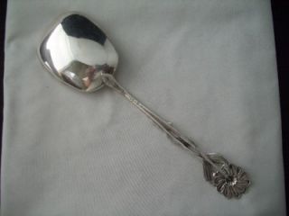 Antique Swedish Malmo Gewe Silver Sunflower Spoon Nice