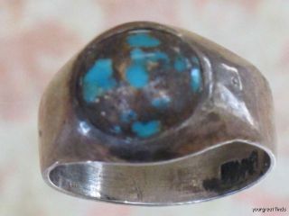 MEXICAN STERLING SILVER & GENUINE AMERICAN KINGS MANASSA TURQUOISE