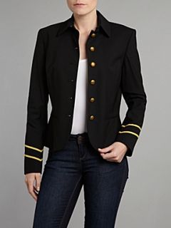 Lauren by Ralph Lauren Ainee military style wool jacket Black   