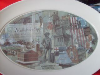 1975 Massachusetts Bicentennial Serving Platter Plastic