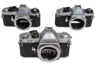 3X Pentax Manual Focus 35mm Film Cameras 2X Me Super K2 Parts as Is $1