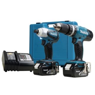 makita lxt235s 18v li ion 2 tool combo kit 1 2 hammer drill 1 4 impact
