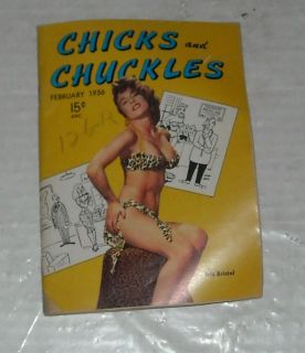 FE 1956 Chicks and Chuckles Digest Mens Magazine Pin UPS Iris Bristol