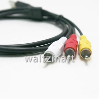 USB 2 0 A Male to 3 RCA Male AV TV Audio Video Converter Adapter Cable