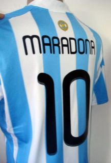 Original 2010 Argentina Home Soccer Jersey MARADONA 10