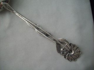 Antique Swedish Malmo Gewe Silver Sunflower Spoon Nice