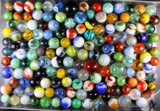 Lot A Vintage Estate Marbles Most Agates All Photographed Free SHIP