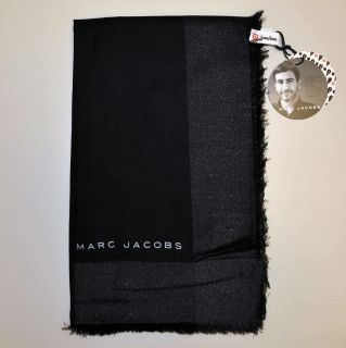 Target NEIMAN MARCUS MARC JACOBS Scarf Black Wool Cashmere New w/ Tags