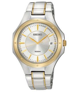 Seiko Watch, Mens Two Tone Stainless Steel Bracelet 40mm SGEF62   All