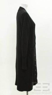 Neiman Marcus Black Cashmere Long Cardigan Size L