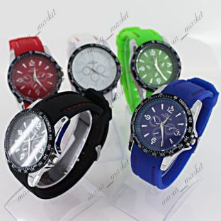 Cool Green Men Silicone Strap Quartz Watch C3GR