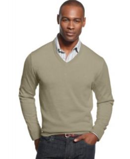 Izod Sweater, Fine Gauge V Neck Sweater   Mens Sweaters