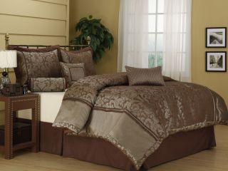 Manville Jacquard 7pc Comforter Set Bed in A Bag New