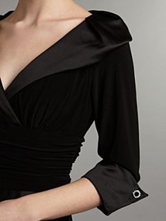 Eliza J Portrait collar 3/4 sleeve maxi dress Black   House of Fraser