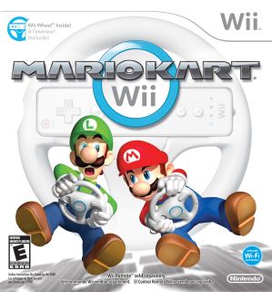 Nintendo Mario Kart Wii with Wii Wheel Official Wii Wheel Included