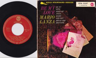 45t 45rpm EP ★ MARIO LANZA Be My Love / Night And Day,Beguine