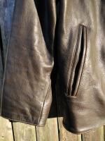 New York Leather Motorcycle Flight Jacket by Andrew Marc Espresso Coat