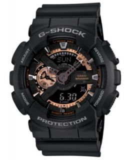 Shock Watch, Mens Analog Digital Black Resin Strap GA110GB 1A   All