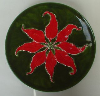 Holland Mold Hester Poinsettias Christmas Deco American Art Pottery