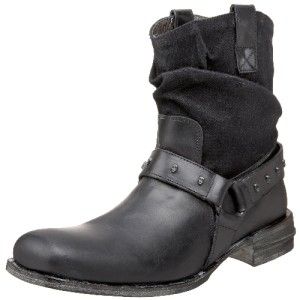 Mark Nason Lounge Shots Black Leather Mens Boots US Size 8