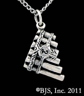 Silver Eolian Talent Pipes Necklace, Kingkiller Chronicle Jewelry, Pat