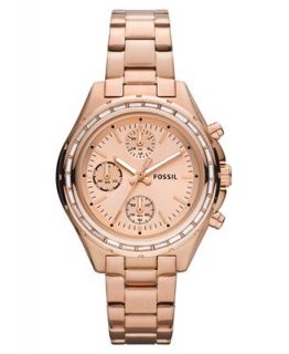 Fossil Watch, Womens Chronograph Dylan Rose Gold tone Stainless Steel