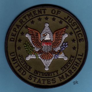 US Marshal Dept of Justice 4 Subdued Shoulder Patch