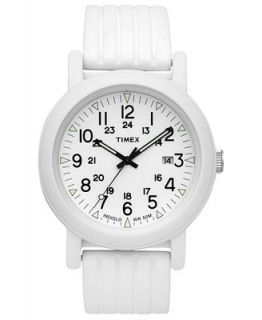 Timex Watch, Womens Originals White Silicone Strap 40mm T2N718UM