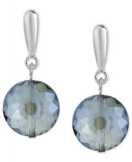 Kenneth Cole New York Earrings, Silver Tone Faceted Round Bead Drop