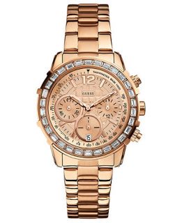 GUESS Watch, Womens Chronograph Rose Gold Tone Stainless Steel