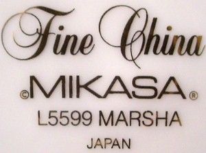 Mikasa China Marsha L5599 Pattern Cup Saucer Set