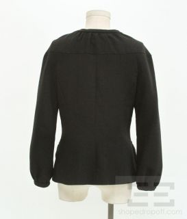 Martin Grant Black Wool Front Button Jacket Size Large