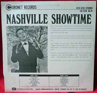 Jimmy Dean Marvin Rainwater Rockabilly LP Record