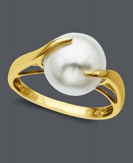Pearl Ring, 14k Gold Cultured Freshwater Pearl Claw