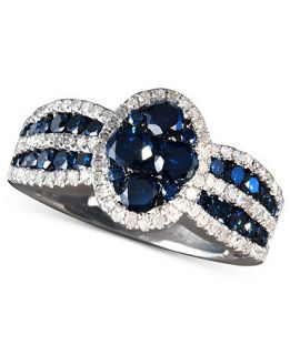 Bella Bleu by Effy Collection 14k White Gold Ring, Blue and White