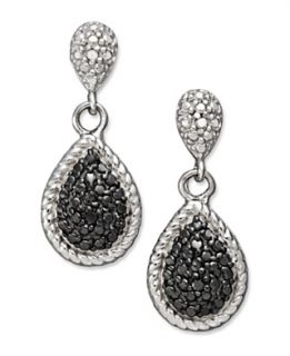Victoria Townsend Sterling Silver Earrings, Black and White Diamond