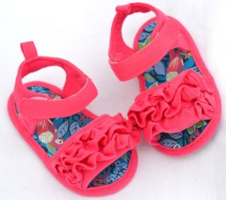 Pink Mary Jane Infant Soft Sole Kids Toddler Baby Girl Shoes Sandals 3