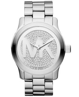 Michael Kors Watch, Womens Runway Stainless Steel Bracelet 45mm