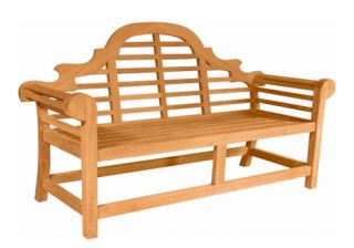 Anderson Teak Marlborough 3 Seater Bench Sloping Arches Fully Scrolled