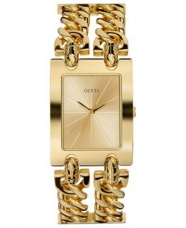GUESS Watch, Womens Gold Tone Stainless Steel Bangle Bracelet 24x21mm